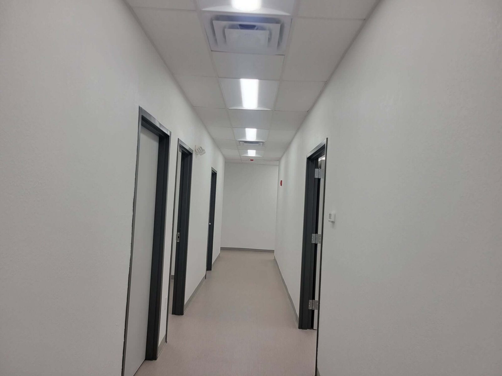 Commercial interior hallway painted by Mendoza's Painting